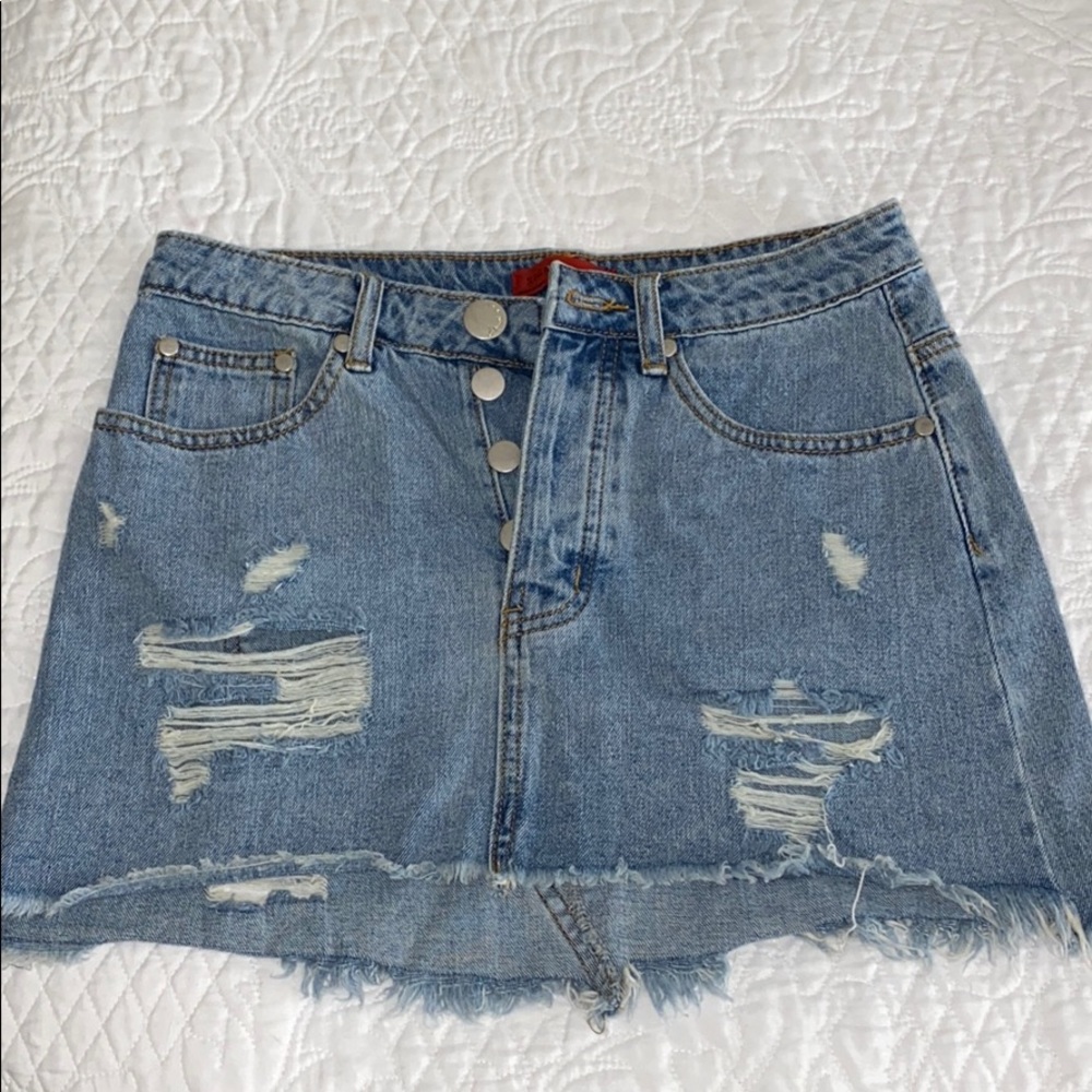 Brand New Signature 8 Denim Skirt